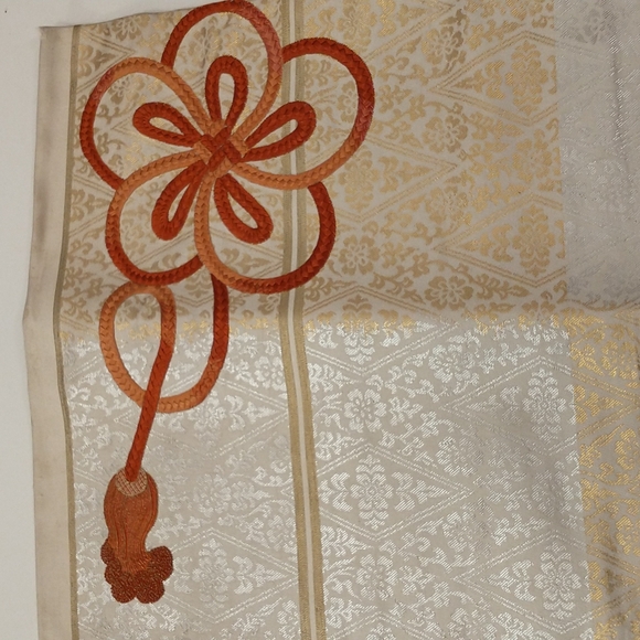 Vintage Obi Authentic Japanese from Japan mid century f 90's Neutrals & Metallic - Picture 2 of 12